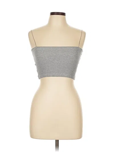 Pre-owned Zara Tank Top Gray Strapless Neckline Tops