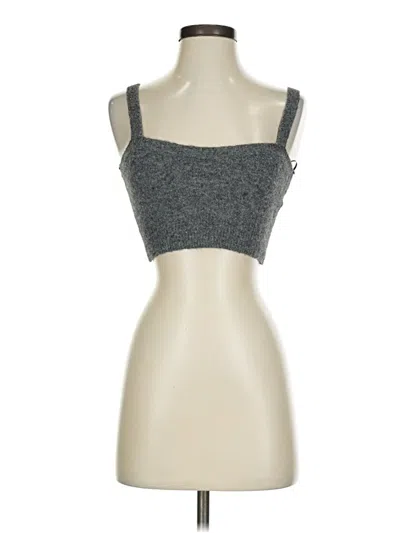 Pre-owned Zara Tank Top Gray Strapless Neckline Tops