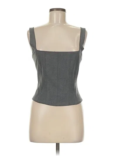 Pre-owned Zara Tank Top Gray Strapless Neckline Tops