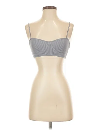 Pre-owned Zara Tank Top Gray Strapless Neckline Tops