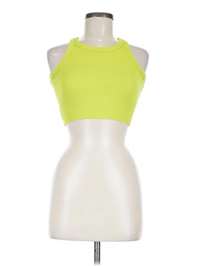 Pre-owned Zara Tank Top Green Halter Neckline Tops
