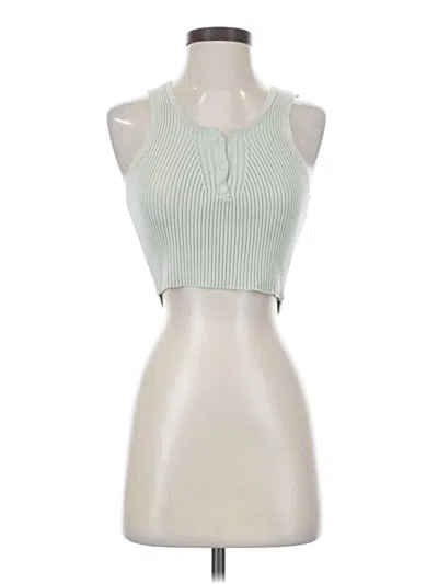 Pre-owned Zara Tank Top Green Halter Neckline Tops