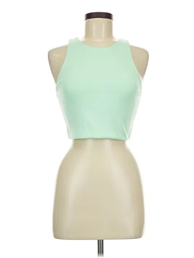 Pre-owned Zara Tank Top Green Halter Neckline Tops