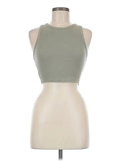 Pre-owned Zara Tank Top Green Halter Neckline Tops