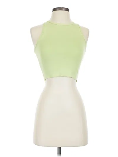 Pre-owned Zara Tank Top Green Halter Neckline Tops