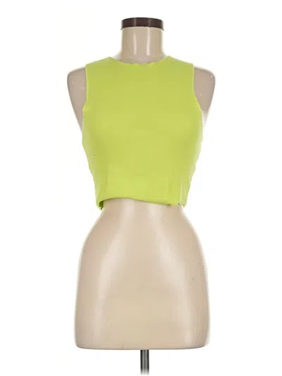 Pre-owned Zara Tank Top Green Halter Neckline Tops