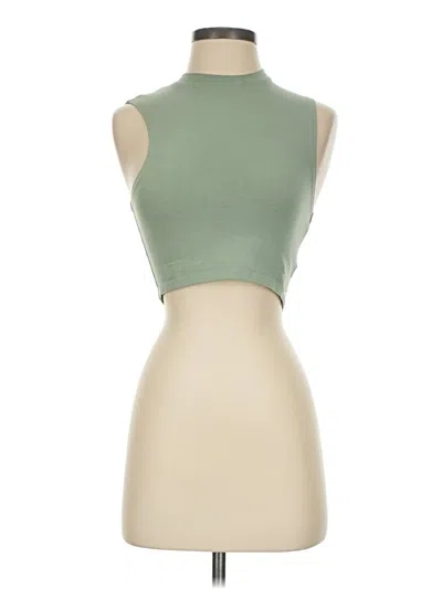 Pre-owned Zara Tank Top Green Halter Neckline Tops