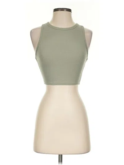 Pre-owned Zara Tank Top Green Halter Neckline Tops