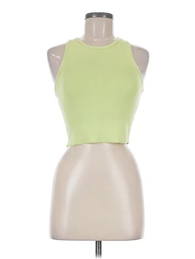 Pre-owned Zara Tank Top Green Halter Neckline Tops