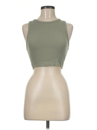 Pre-owned Zara Tank Top Green Halter Neckline Tops