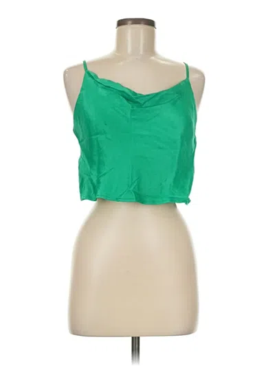 Pre-owned Zara Tank Top Green Strapless Neckline Tops