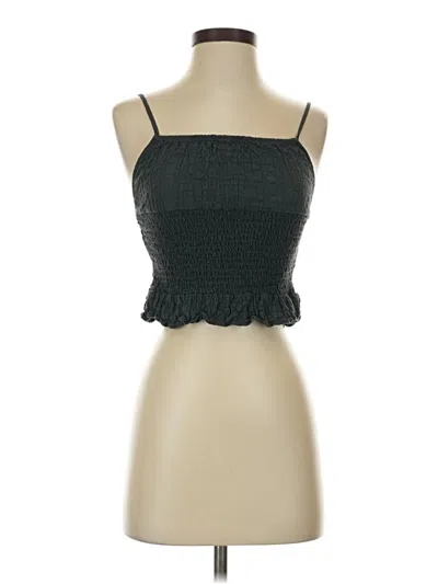 Pre-owned Zara Tank Top Green Strapless Neckline Tops