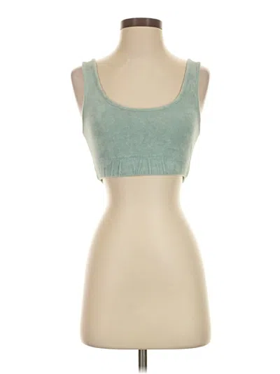 Pre-owned Zara Tank Top Green Strapless Neckline Tops