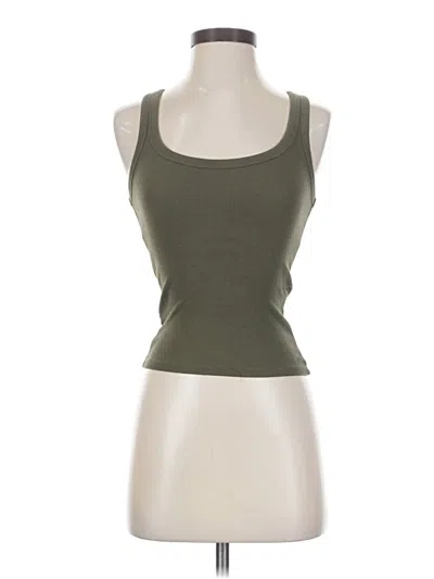 Pre-owned Zara Tank Top Green Strapless Neckline Tops
