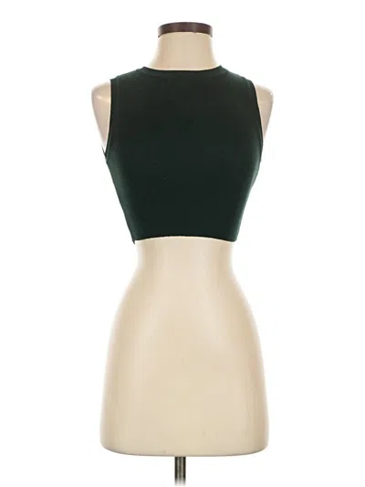 Pre-owned Zara Tank Top Green Strapless Neckline Tops