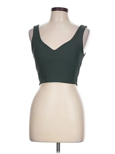 Pre-owned Zara Tank Top Green Strapless Neckline Tops