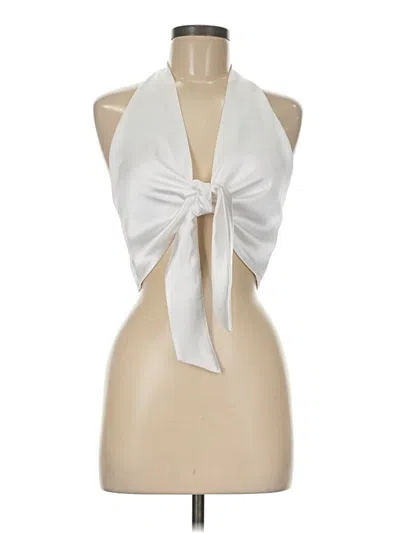 Pre-owned Zara Tank Top Ivory Halter Neckline Tops