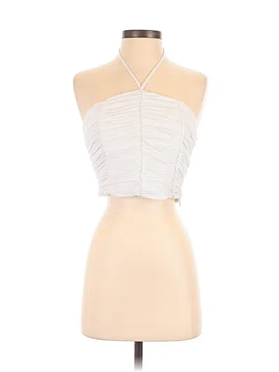 Pre-owned Zara Tank Top Ivory Halter Neckline Tops