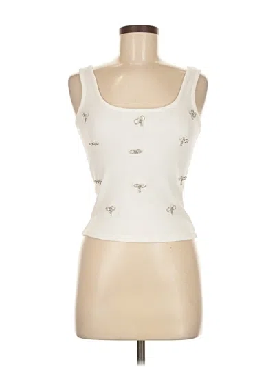 Pre-owned Zara Tank Top Ivory Strapless Neckline Tops