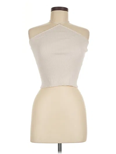 Pre-owned Zara Tank Top Ivory Strapless Neckline Tops