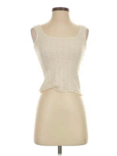 Pre-owned Zara Tank Top Ivory Strapless Neckline Tops
