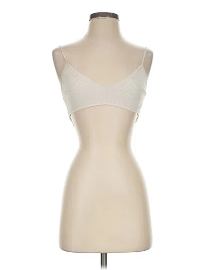 Pre-owned Zara Tank Top Ivory Strapless Neckline Tops