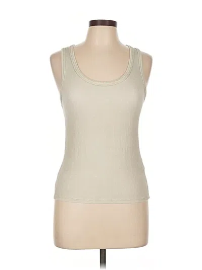 Pre-owned Zara Tank Top Ivory Strapless Neckline Tops In White