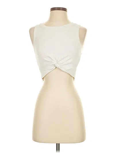 Pre-owned Zara Tank Top Ivory Strapless Neckline Tops In White