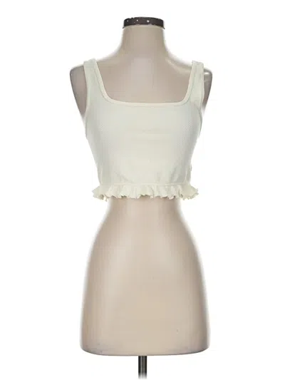 Pre-owned Zara Tank Top Ivory Sweetheart Neckline Tops