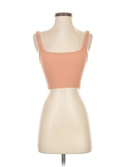 Pre-owned Zara Tank Top Orange Scoop Neck Tops