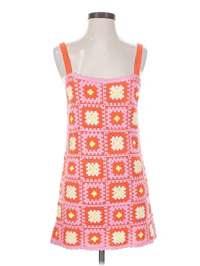 Pre-owned Zara Tank Top Orange Square Neckline Tops