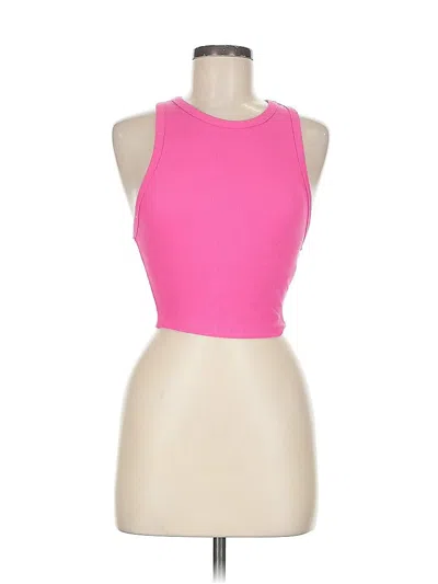 Pre-owned Zara Tank Top Pink Halter Neckline Tops