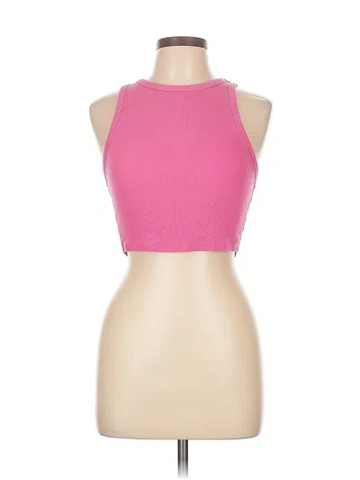 Pre-owned Zara Tank Top Pink Halter Neckline Tops