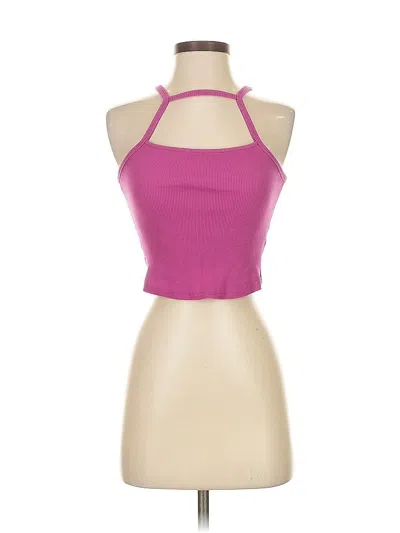 Pre-owned Zara Tank Top Pink Halter Neckline Tops