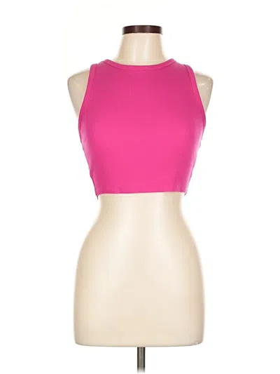 Pre-owned Zara Tank Top Pink Halter Neckline Tops