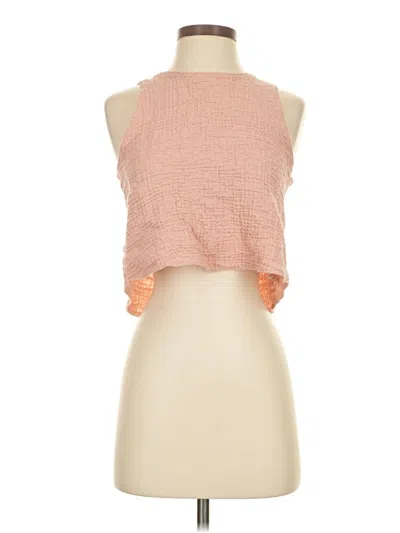 Pre-owned Zara Tank Top Pink Halter Neckline Tops