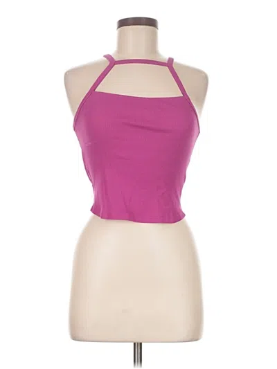 Pre-owned Zara Tank Top Pink Halter Neckline Tops