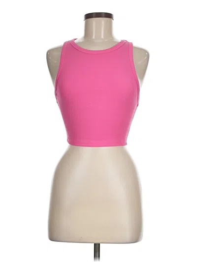 Pre-owned Zara Tank Top Pink Halter Neckline Tops