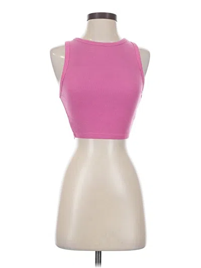 Pre-owned Zara Tank Top Pink Halter Neckline Tops