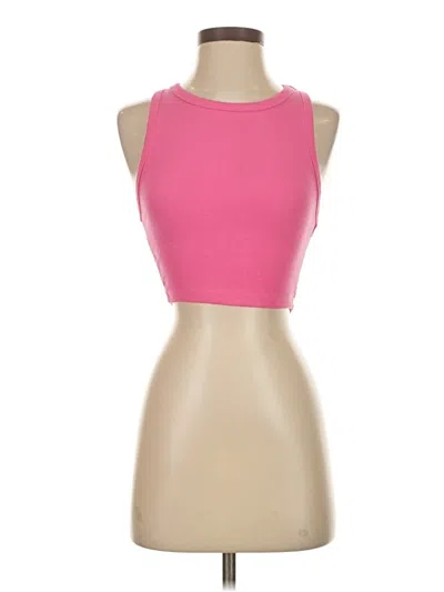 Pre-owned Zara Tank Top Pink Halter Neckline Tops