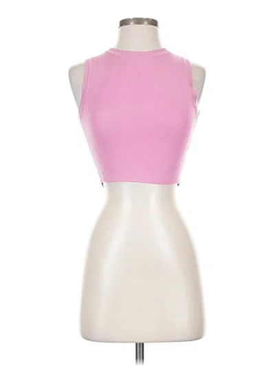 Pre-owned Zara Tank Top Pink Halter Neckline Tops