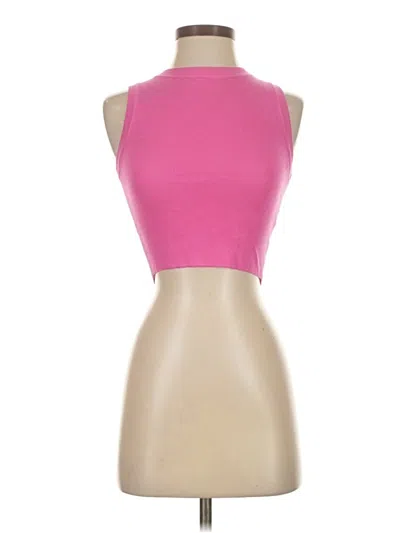 Pre-owned Zara Tank Top Pink Halter Neckline Tops