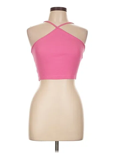 Pre-owned Zara Tank Top Pink Halter Neckline Tops