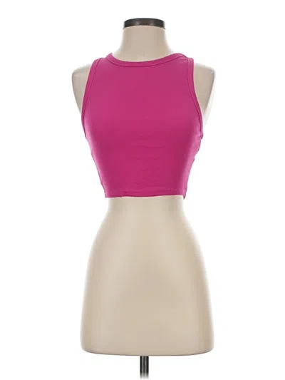 Pre-owned Zara Tank Top Pink Halter Neckline Tops