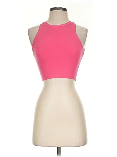 Pre-owned Zara Tank Top Pink Halter Neckline Tops