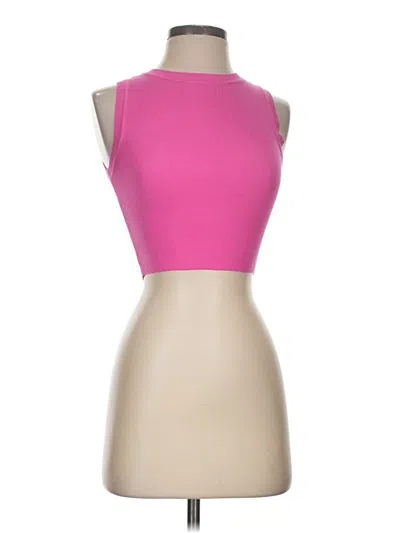 Pre-owned Zara Tank Top Pink Halter Neckline Tops