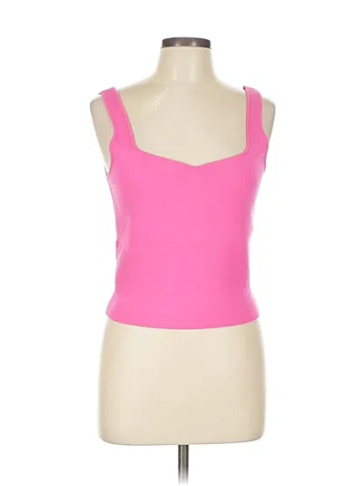 Pre-owned Zara Tank Top Pink Strapless Neckline Tops