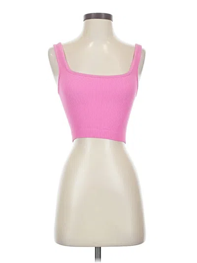 Pre-owned Zara Tank Top Pink Strapless Neckline Tops