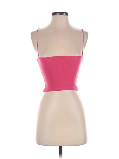 Pre-owned Zara Tank Top Pink Strapless Neckline Tops