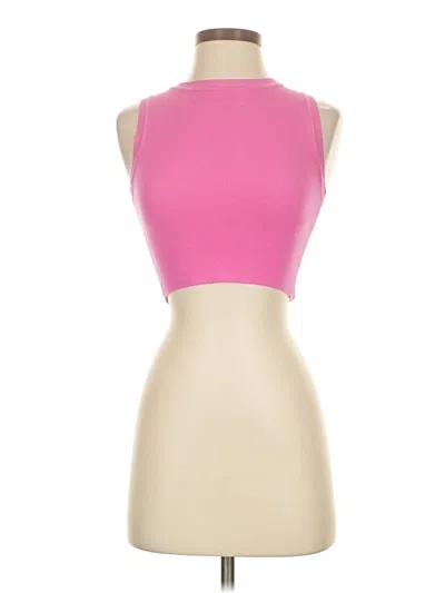 Pre-owned Zara Tank Top Pink Strapless Neckline Tops